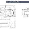 Акриловая ванна VentoSpa Aqua 150х70 см., с сифоном