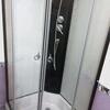 Душевая кабина Niagara NG-6703-14 полукруглая, 80 на 80, черный профиль, средний поддон