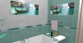 Стеклянное панно / плитка бренда Belitdecor коллекции Море (Беларусь)
