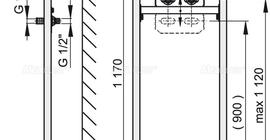 Инсталляция (рама) для настенного смесителя AlcaPlast A104B/1200