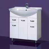 Напольная тумба для ванной под раковину Акваль София 82х75.6х33.6, белый