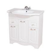 Напольная тумба для ванной под раковину Аква Родос Классик 34х76х81.5, белый 80 см