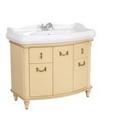 Тумба с умывальником Аква Родос Арт Деко Люкс 100 (бежевый)