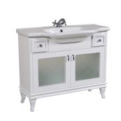 Тумба с умывальником Аква Родос Беатриче Люкс 100 (белый/патина/хром)