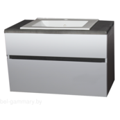 Умывальник с тумбой Бергамо Гамма Люкс 2 П - 90 (камень темный)