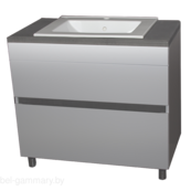 Умывальник с тумбой Бергамо Гамма Люкс 2 - 90 (камень темный)