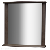 Зеркало в раме с полкой Гамма Люкс 4 635х650 (камень темный)