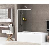 Стеклянная шторка для душа WasserKRAFT Main 41S02-100, раздвижная, распашная, двухстворчатая